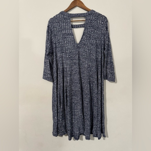 Torrid - Navy Choker Neck Ribbed Sweater Dress - Picture 10 of 10